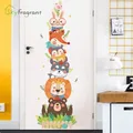 Autocollants muraux d'animaux de dessin animé pour chambre d'enfant autocollant de porte en vinyle