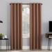 Sun Zero Channing Grid Texture Draft Shield Fleece Insulated 100% Blackout Grommet Curtain Panel Polyester in Orange | 96 H in | Wayfair WF-2DBSLU0