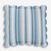 Florence Euro Sham by BrylaneHome in Blue Stripe (Size EURO)