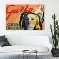 Art Remedy Advertising Female Garbo - Painting Print on Canvas in Orange/Red/White | 36 H x 54 W x 2 D in | Wayfair 12206_54x36_CANV_XHD