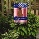 The Holiday Aisle® Set Patriotic American Wire Haired Dachshund 2-Sided Polyester 15" x 11.5" Garden Flag in Blue | 15 H x 11.5 W in | Wayfair