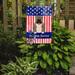 The Holiday Aisle® Set Patriotic American Wire Haired Dachshund 2-Sided Polyester 15" x 11.5" Garden Flag in Red/Blue | 15 H x 11.5 W in | Wayfair