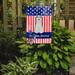 The Holiday Aisle® Set Patriotic American Wire Haired Dachshund 2-Sided Polyester 15" x 11.5" Garden Flag in Blue | 15 H x 11.5 W in | Wayfair