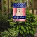 The Holiday Aisle® Set Patriotic American Wire Haired Dachshund 2-Sided Polyester 15" x 11.5" Garden Flag in Blue | 15 H x 11.5 W in | Wayfair