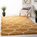 White/Yellow 96 x 1.81 in Indoor Area Rug - Winston Porter Suncrest Geometric Gold/Ivory Area Rug Polypropylene | 96 W x 1.81 D in | Wayfair