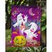 The Holiday Aisle® Edel Buuu Ghosts Halloween 2-Sided Garden Flag, Polyester in White | 15 H x 11 W in | Wayfair 1CA0271B2DE140AB9DF7FA5E65CFC798