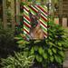 The Holiday Aisle® Avarielle Candy Cane Holiday Christmas German Shepherd 2-Sided Garden Flag, Polyester in Brown/Green/Red | 15 H x 11 W in | Wayfair