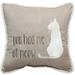 Inspired Visions You Had Me At Meow Sunbrella® Indoor/Outdoor Throw Pillow Polyester/Polyfill/Sunbrella® | 18 H x 18 W x 4 D in | Wayfair