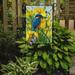 August Grove® Fast Break Kingfisher in Yellow Irises 2-Sided Garden Flag, Polyester in Green/Yellow | 15 H x 11 W in | Wayfair