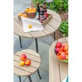 Inspired Visions Peak Season Outdoor Side Table Wood/Metal in Brown/Gray | 27.56 W x 27.56 D in | Wayfair 5702700-0183000