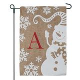 The Holiday Aisle® Ganit Christmas Snowman 2-Sided 21 x 14 Garden Flag in Gray | 21 H x 14 W in | Wayfair 95696CE9FCA142BBAB7AD7EB59A8302C