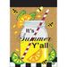 August Grove® Formaran Its Summer Yall Mason Jar Lemonade 2-Sided Garden Flag, Nylon in Black/Brown | 18 H x 13 W in | Wayfair