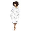 Cyberjammies Ladies Dressing Gown Zebra & Palm Tree Print on White Cotton Robe - Wrap (4783) (18)