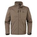 donhobo Men's Full-Zip Stretch Fleece Jacket Anti-Static Waterproof Jacket Rain Coat with Pockets Brown S