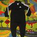 Adidas One Pieces | 18mo One Piece Black Adidas Outfit. | Color: Black/White | Size: 18mb