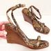 Rebecca Minkoff Shoes | New Rebecca Minkoff Snake Print Leather Wedges | Color: Brown/Tan | Size: 7