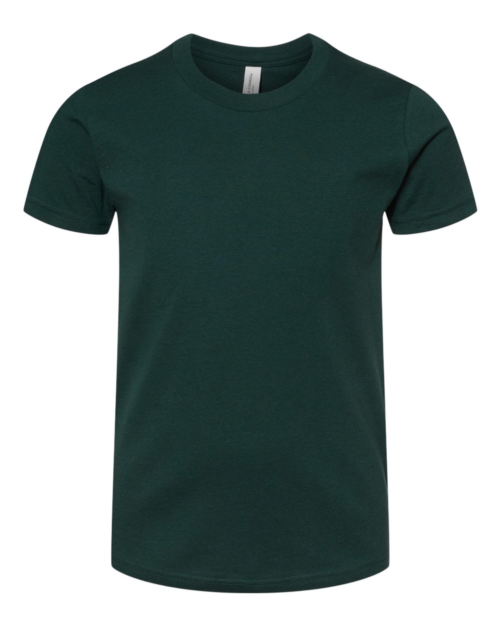 Bella + Canvas 3001Y Youth Jersey Top in Forest Green size Small | Cotton 3001YCVC, 3001YCV, BC3001YCVC, B3001Y, BC3001Y