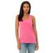 Bella + Canvas B6008 Women's Jersey Racerback Tank Top in Charity Pink size Small | Cotton 6008, BC6008