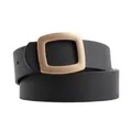 Ceinture large en cuir pour femme noir blanc rose épingle carrée dorée haute qualité ceintures