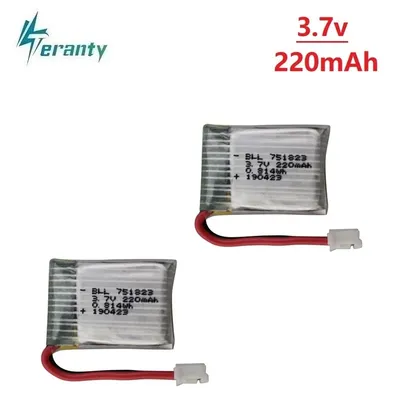 Batterie Lipo aste pour importateur quadrirotor RC pièces de rechange 3.7V 220mAh HS210 E010
