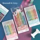 Morandi-Ensemble de stylos gris multi-documents encre gel marqueur vintage doublure 0.5mm