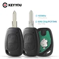 KEYYOU 433MHZ télécommande de voiture 2 boutons pour Renault CLIO SCENIC KANGOO PCF7946 puce