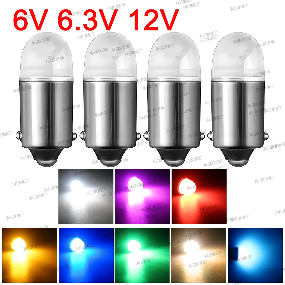 4P AC 6V 6.3V 12V NON POLARISÉ # 44 # 47 T11 H6W T4W BA9S # 44 # Lampe torche à 47 LED, lumière pour machine à flipper, lumière pour voiture jouet, lumière pour jeu