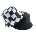 Chapeau anderréversible à gros carreaux pour hommes et femmes casquette Hip Hop Harajuku chapeau