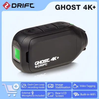 Drift Ghost 4k Plus – caméra d'action HD pour moto vélo corps usé casque Sport avec application
