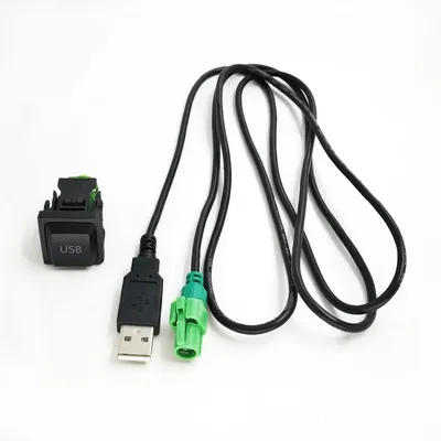 Panneau de commutation USB pour autoradio adaptateur de câble USB dispositif audio pour Volkswagen