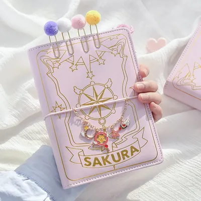 Carnet de notes Sakura rose Anime coloré carnet de notes à spirale Liberty carnet de reliure 6