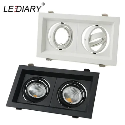 LEDIARY – cadre de lampe à Double trois LED, éclairage encastré, ampoules GU10 remplaçables, MR16,