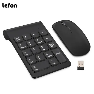 Lefon-Mini clavier numérique sans fil pour ordinateur portable ordinateur portable banque