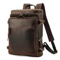 Grand sac à dos en cuir pour homme sac à dos pour ordinateur portable sac d'école sac de voyage