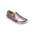 Wide Width Women's Alexandria Loafer by SoftWalk in Pewter Leather (Size 7 1/2 W)