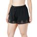 Plus Size Women's Laser-Cut Swim Short by Swim 365 in Black (Size 30/32) Swimsuit Bottoms