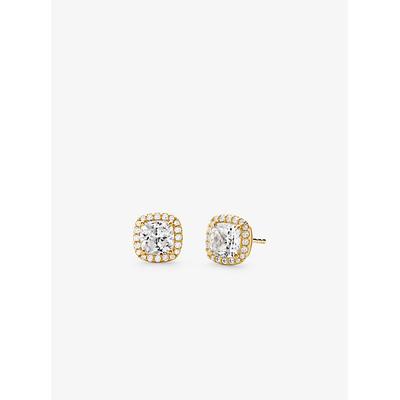 Michael Kors Precious Metal-Plated Sterling Silver Pavé Stud Earrings Gold One Size