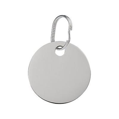 Red Dingo Circle Stainless Steel Personalized Dog & Cat ID Tag, Large