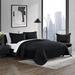 Vera Wang Diamond Velvet Quilt Set Polyester/Polyfill in Black | Queen Quilt + 2 Standard Shams | Wayfair USHSA91262052