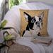 Winston Porter Boston Terrier Indoor/Outdoor Square Throw Pillow Polyester/Polyfill blend | 14 H x 14 W x 4 D in | Wayfair