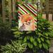 The Holiday Aisle® Aysha Pomeranian Candy Cane Holiday Christmas 2-Sided Garden Flag, Polyester in Brown/Green | 15 H x 11 W in | Wayfair