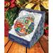 The Holiday Aisle® Christmas Eve Glass Ornament Oversized Limited Edition Balls Glass in Blue/Green/Orange | 5.5 H x 5 W x 5 D in | Wayfair