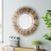 Mistana™ Kyson Round Reclaimed Wood Sunburst Framed Mirror Wood in Brown | 48 H x 48 W x 1.5 D in | Wayfair 7CEE9319C0574114842D04F698D0EA3F