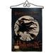 The Holiday Aisle® Matik Happy Witching You 2-Sided Burlap 13 x 18.5 in. Garden Flag in Black | 18.5 H x 13 W x 1 D in | Wayfair