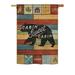 Millwood Pines Belfield Cabin Sweet Cabin Nature 2-Sided Polyester 40 x 28 in. House Flag in Black/Brown | 40 H x 28 W in | Wayfair