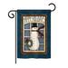 The Holiday Aisle® Gharib Happy Holidays Snowman Winter 2-Sided 18.5 x 13 in. Garden Flag, Polyester in Black | 18.5 H x 13 W in | Wayfair