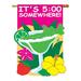 Bay Isle Home™ Thao Happy Hour 2-Sided Polyester 40 x 28 in. House Flag in Green/Pink/Yellow | 40 H x 28 W in | Wayfair