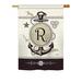 Breakwater Bay Kinnear Nautical Monogram 2-Sided Polyester 18.5 x 13 in. House Flag Metal in Black | 40 H x 28 W in | Wayfair