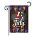 The Holiday Aisle® Rideau 4th of July Americana Seasonal Impressions 2-Sided Burlap 18.5 x 13 in. Garden Flag in Black | 18.5 H x 13 W in | Wayfair