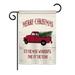 The Holiday Aisle® Baruyr Merry Christmas Truck Winter 2-Sided 18.5 x 13 in. Garden Flag in Brown | 18.5 H x 13 W in | Wayfair
